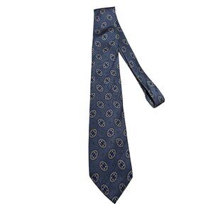 Jsaco Mens Blue Tie 100% Silk RN 59495 Made In Italy Elegant Refined